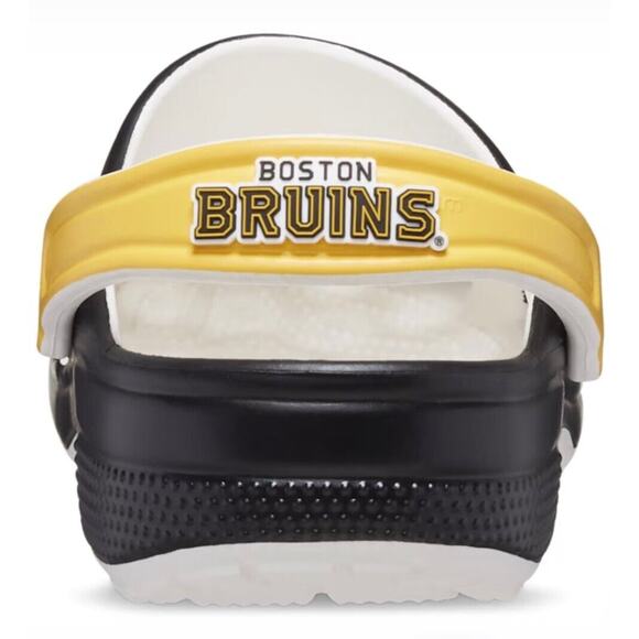 Crocs NHL Boston Bruins Mens 13 Womens 15 Clogs Black Yellow Hockey Shoes New - Picture 5 of 9